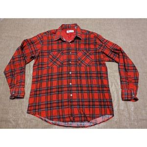 Lumberjack Men's Red Plaid Long Sleeve Button Up size Large